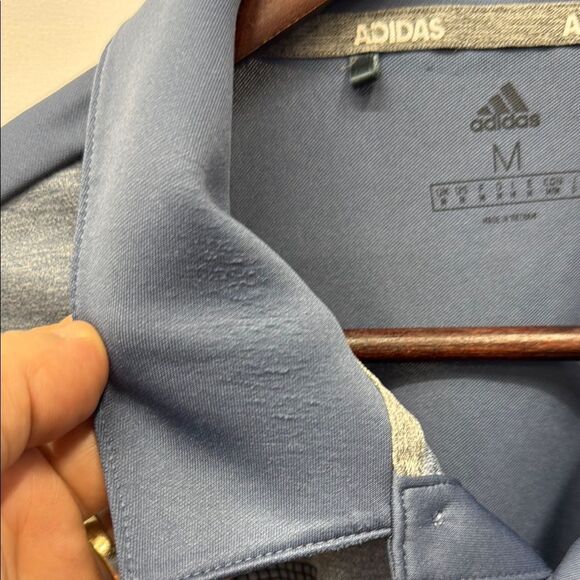 Adidas Blue Polo Shirt Modern Sporty Design - Picture 3 of 5